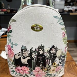 Disney Villains Floral White Backpack